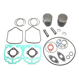 04srev6sdidrtek 2004 Ski-doo Rev 600 Ho Sdi Dual Ring Spi Pistons Bearings Top End Gasket Kit