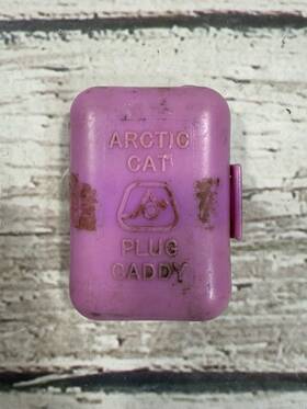 0194-467 Arctic Cat Vtg Plug Caddy Purple Spark Snowmobile Racing Hardcase