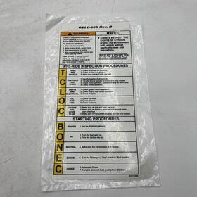 0411-666 Arctic Cat Decal Warning-pre Ride Ae New Oem