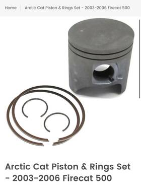 3006-427 Arctic Cat Snowmobile Piston Assembly 500 Firecat Oem 2003-06
