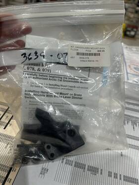 3639-078 Arctic Cat Aircat Hand Guard Mount Kit With Dimmer - 2003-2006 Zr Firecat