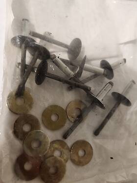 861783600 Brp Ski Doo Fastener Long Skid Rivet Kit - 9 Rivets With Backers