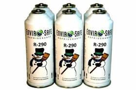 R-290 Enviro-safe Refrigerants Inc. 7845 6 Cans R290 New Stand Alone Fridge Freezer Epa Snap Rule 17