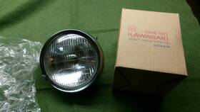 23003-025 Kawasaki Kz200 Kz250 Headlight With Ring Nos Oem