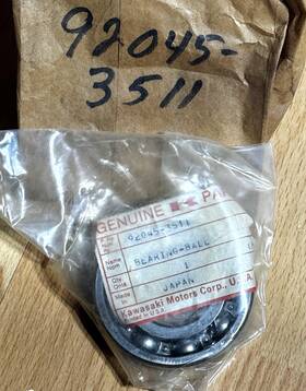 92045-3511 Kawasaki Vintage Nos Oem Snowmobile Bearing