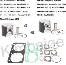 09-711078c Kimpex 1992 1993 1994 1995 1996 Ski Doo 583 Listed 76 Mm Stock Bore Piston Kits Rebuild
