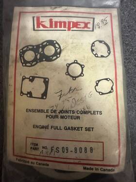 Fs09-8088 Kimpex Vintage Snowmobile Engine Full Top End Gasket Set