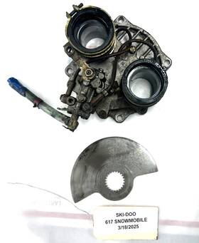 420910311 Ski-doo Snowmobile Mach I 617 Rotary Valve And Cover