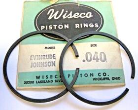 2020p4 Wiseco Evinrude Johnson Omc 370 Opposed Engine .040 Oversize Piston Rings 2539c