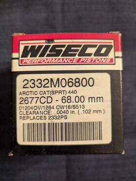 2332m06800 Wiseco 2332m06800/2332ps 2332ps Piston For Arctic Cat Jag Pantera Panther Prowler Zl Zr 440