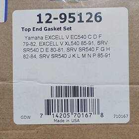 12-95126 Yamaha Top End 540 Gasket Set