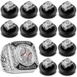 12 Pcs Baseball Championship Rings Trophy Set Team Sports Party Favors. Fixed Price $125.99.