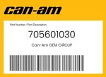 Can-am Genuine Circlip 705601030. Fixed Price $5.31.