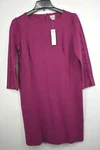 Chicos Womens Pink Crew Neck Decor Button Sleeve Back Zip Sheath Dress 0P. Fixed Price $8.24.