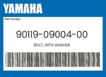 Yamaha Genuine Bolt, With Washer 90119-09004-00. Fixed Price $11.12.