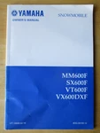 Yamaha MM600F SX600F VT600F VX600DXF Snowmobile Owners Manual. Fixed Price $10.99.