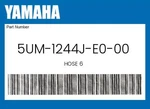 Yamaha Genuine Hose 6 5UM-1244J-E0-00. Fixed Price $17.18.
