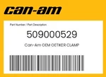 Can-am Genuine Oetiker Clamp 509000529. Fixed Price $11.32.