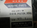 New Oem 1971-73 Yamaha SL292 Snowmobile Std Piston Rings 812-11601-00. Fixed Price $20.00.