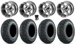 Lsi Raptor 14" Golf Wheels Gm/machined 23" Predator A/t Tires E-z-go & Club Car. Fixed Price $805.56.