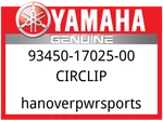 Yamaha Oem Part 93450-17025-00 Circlip. Fixed Price $9.49.