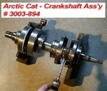 Arctic Snowmobile 650CC Lc Crankshaft Assy # 3003-894 Wildcat. Fixed Price $239.00.
