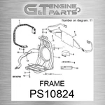 PS10824 Frame Fits John Deere (surplus Open Box). Fixed Price $63.92.