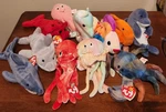Ty Beanie Baby Creatures From The Sea Set Of 11. Fixed Price $35.00.