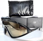 Tom Ford Lorna Ft 1121 01G Black Gold Mirrored Ski Shield Unisex Sunglasses New. Fixed Price $268.40.