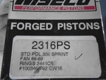 2316PS, Wiseco 340 Polaris Fan Cooled 86-90 Std Size. Fixed Price $69.99.