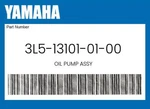 Yamaha Genuine Oil Pump Assy 3L5-13101-01-00. Fixed Price $237.59.