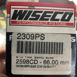 Wiseco - 2309PS Piston Kit, Standard Bore 66.00MM. Fixed Price $60.00.