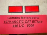 1979 Arctic Cat Eltigre 440 6000 L/c AF44L2 Red Rear Oem Tunnel Side Reflectors. Fixed Price $15.00.