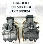 Ski-doo Formula 503 Fan Cooled Carburetor Pair Cleaned & Ready! Choke Setup. Fixed Price $191.25.