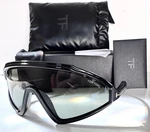 Tom Ford Lorna Ft 1121 05A Black Gold /green Ski Shield Unisex Sunglasses New. Fixed Price $268.40.