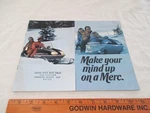 Vtg Mercury Hurricane Lightning Rocket 250 200 Snowmobile Sales Brochure. Fixed Price $30.00.