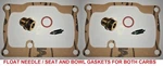 2 Carburetor Needle Valve Seat Gasket Kit Arctic Cat Cheetah Cougar 340 440 500. Fixed Price $39.96.