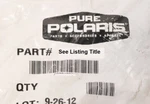 Genuine Polaris 3130771 Jet, Starter VM11/22-155 Rmk Xc 500. Fixed Price $7.27.