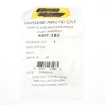 Arctic Cat Hex Cap Bolt Part Number 3007-380. Fixed Price $12.99.