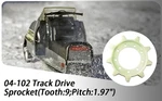 04-102 Track Drive Sprocket Fits Motoski / 570-0118; Skidoo 572-0102-00. Fixed Price $15.95.