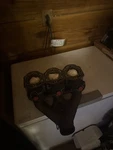 Ski Doo 700 Triple Complete 3 Cylinders With Power Valves And Exhaust Manifold. Fixed Price $500.00.