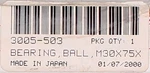 Ball Bearing M30X75X17 Part Number 3005-503 For Arctic Cat. Fixed Price $40.99.