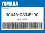 Yamaha Genuine Hose (L460) 90445-083J5-00. Fixed Price $10.23.