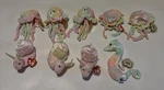 Ty Beanie Babies Creatures Lot Jellyfish Snail Seahorse Pastel Plush 9PC. Fixed Price $10.00.