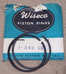 Vintage Wiseco Piston Ring Set, J-342-SR, Snowmobile Fits Jlo Std. Fixed Price $25.99.