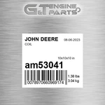 AM53041 Coil Fits John Deere (surplus Open Box). Fixed Price $101.16.
