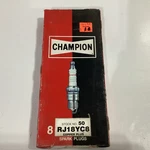 New Champion RJ18YC8 Copper Plus Resistor Spark Plugs Stock Number 50. Fixed Price $10.00.