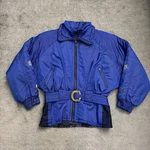 Roffe Vintage Metallic Belted Skiing Jacket W/ Sunburst Pattern Women 8. Fixed Price $30.00.